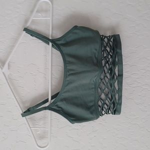 NWOT Victoria Secret PINK Fishnet Bralette Green Color (fits xs/s)